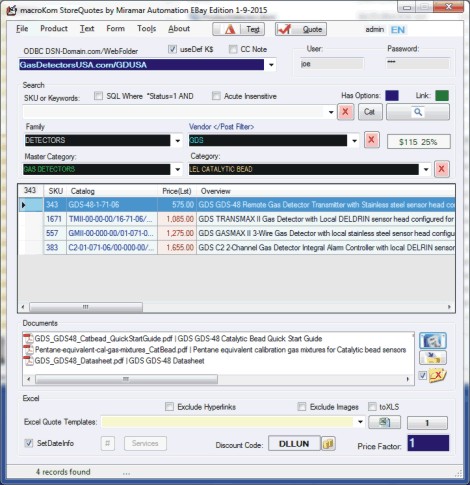 macroKom ecommerce engine Quick Quotation App